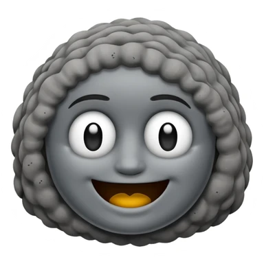 a pile of ash and dust smiling sticker