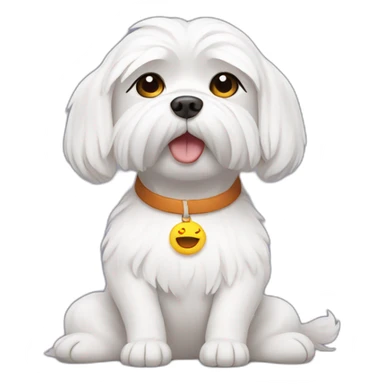 meditating maltese dog sticker