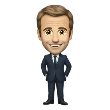 Emanuel macron en claquette sticker