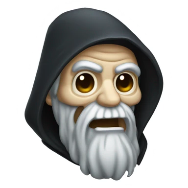 old bearded grim reaper sticker