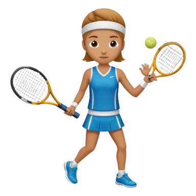 High resolution full body of a tennis player with just a one racket  sticker