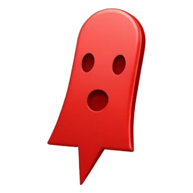 exclamation mark full red no face sticker