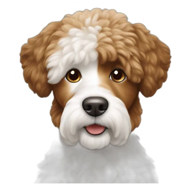  royal caniche colour brown and white sticker