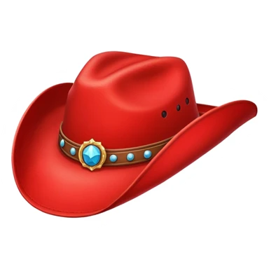 single red cowgirl hat sticker