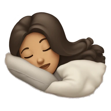 Brunette girl sleeping sticker