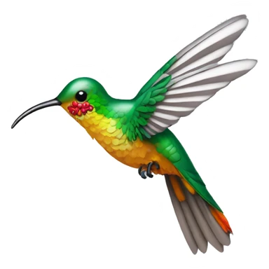 Humming bird with caravaca cross sticker
