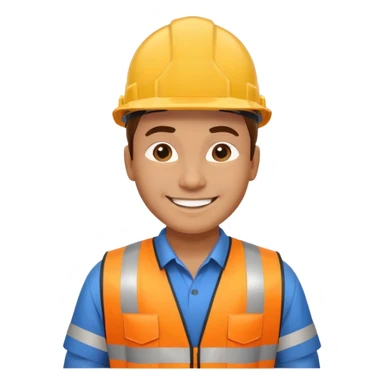 engineer in hard hat view from above sticker