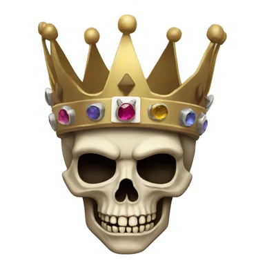 Skull king crown sticker