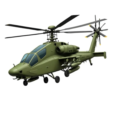 Apache helicopter flying sticker