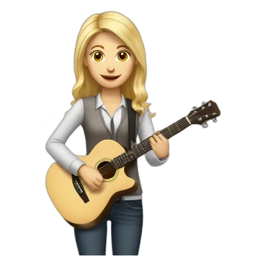 blond english teacher guitar sticker