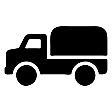 military transport truck icon sticker