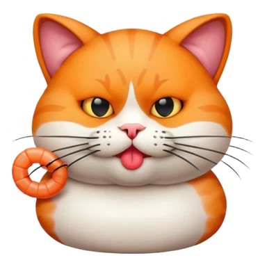 fat cat rapper with a shrimp microphone sticker