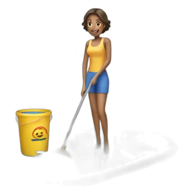 cleaning swimming pool sticker