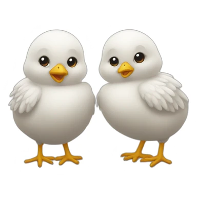 two chicks sticker
