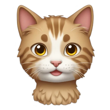 Cat with hairstyle sticker