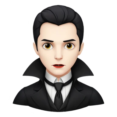 vampire with coat long collars with tie sticker