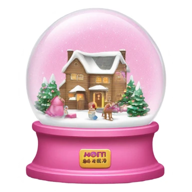 pink snow globe sticker