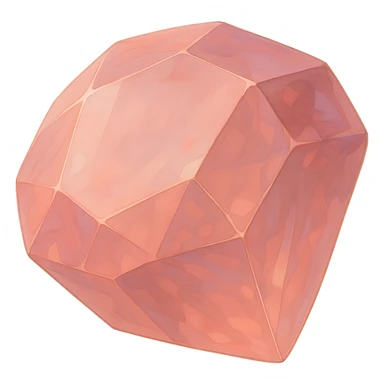 Remove all shadows, keep the realistic pink gemstone in Ghibli style with no background. sticker