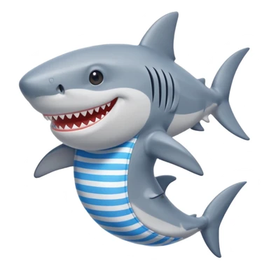 Shark wearing bathing suit  sticker