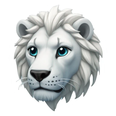 León de hielo azul  sticker