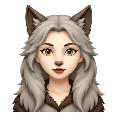 Wolf but the half women sticker