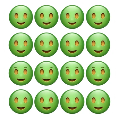 ❌ change the emoji color from red to green color sticker