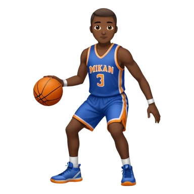 A basketball player doing a "mikan drill" sticker