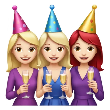 Group of 5 girls emoji sticker