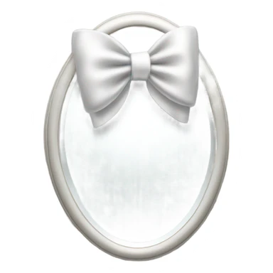 white mirror with bow  sticker