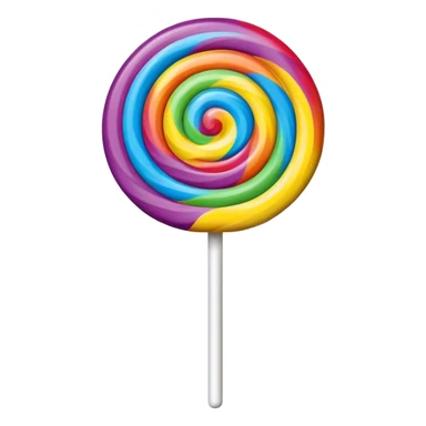 a swirled lollipop with lines to show spinning sticker