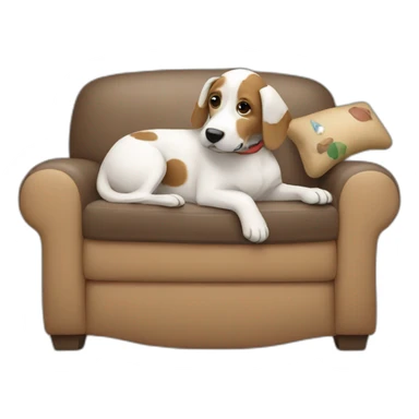 Dog watching tv sticker