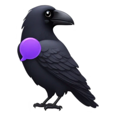 raven with thinking bubble  sticker