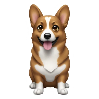 Black corgi with a big booty  sticker