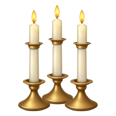 Shabbat two candles in candlesticks sticker