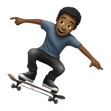 skater doing a kickflip sticker