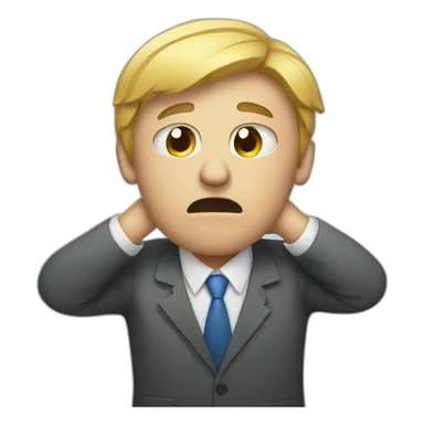 businessman suffering sticker