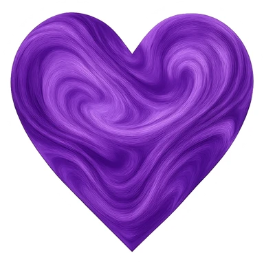 heart with a swirling amethyst purple effect, no background sticker