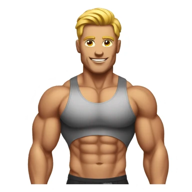 Male bodybuilder sticker