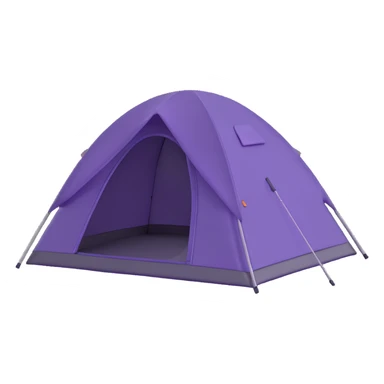 green and yellow camping tent sticker