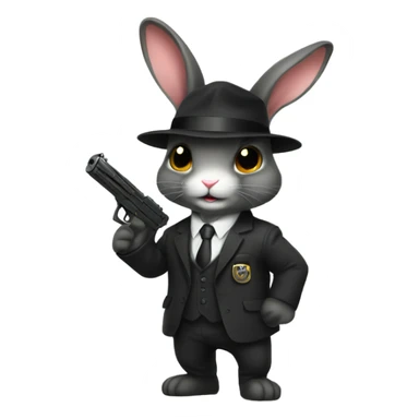 Secret agent bunnies  sticker