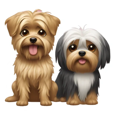 Yorkshire and shitzu sticker