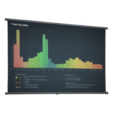 person presenting data chart to audience on screen sticker