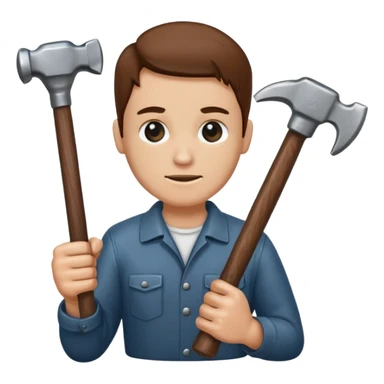 pin and  hammer sticker