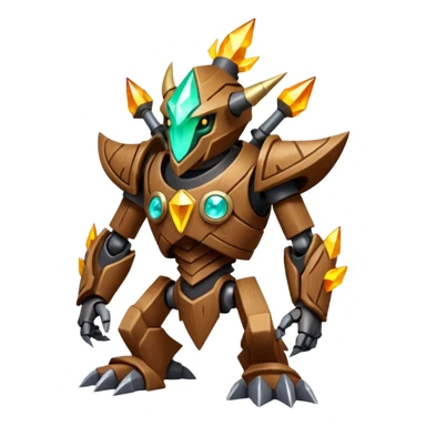 elemental sparkly sparky woody deadly cybernetic spooky Barbaracle-Terrakion-Trevenant-Pokémon-Fakémon-hybrid-creature sticker