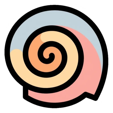 spiral seashell sticker
