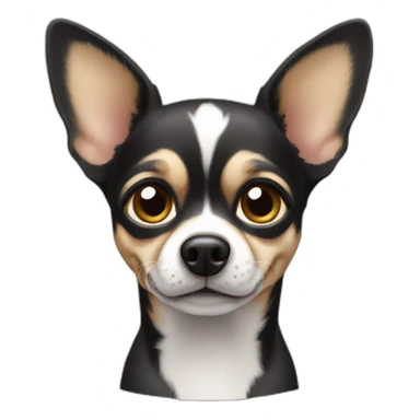 chihuahua negro enfadado sticker