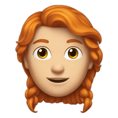 Une rousse avec des cheveux en bataille  sticker