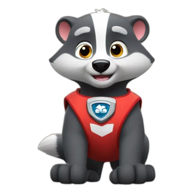 badger in the paw patrol sticker