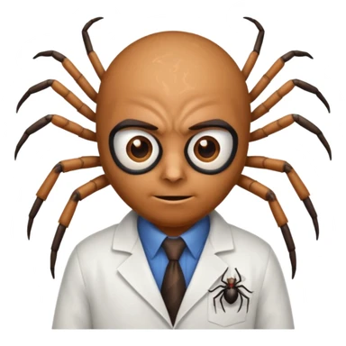 spider in a lab coat sticker