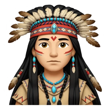 hemstar in a Native American costume sticker